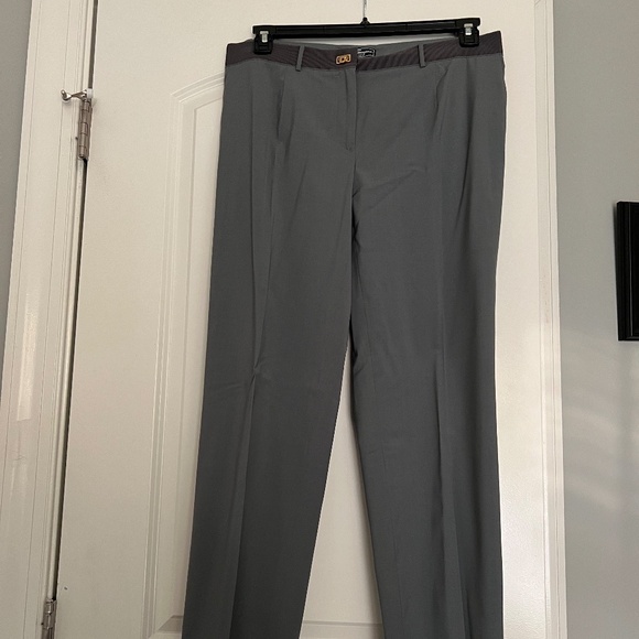 SALVATORE FERRAGAMO Lightweight Viscose/Wool Gray  Pants 44IT - Picture 1 of 5